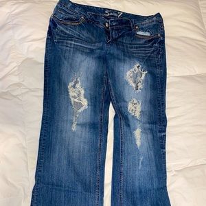 Distressed jeans